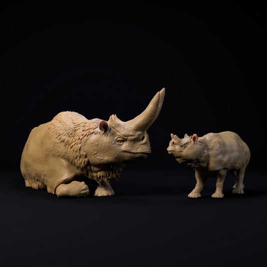 Arsinoitherium mother and calf 1-35 scale