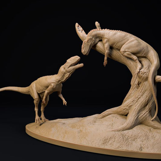 Monolophosaurus pair 1-35 scale