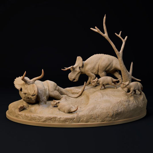 Nasutoceratops mud bath 1-35 scale