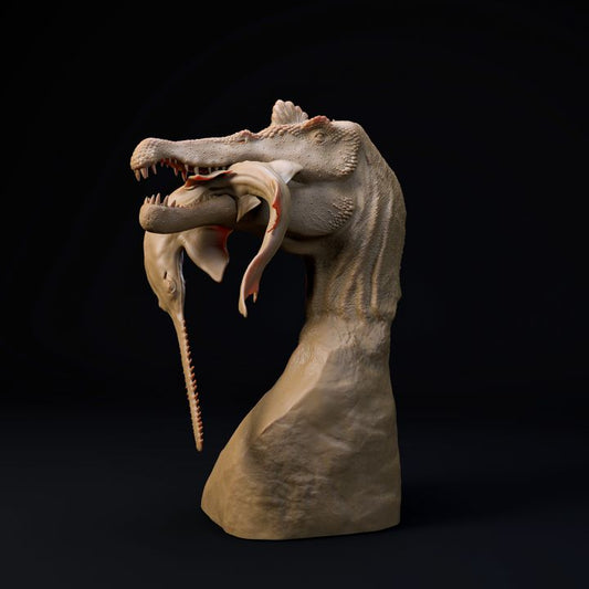 Spinosaurus hunter bust
