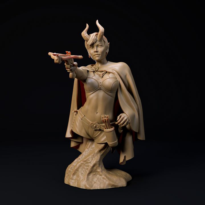 Tiefling assasin character bust
