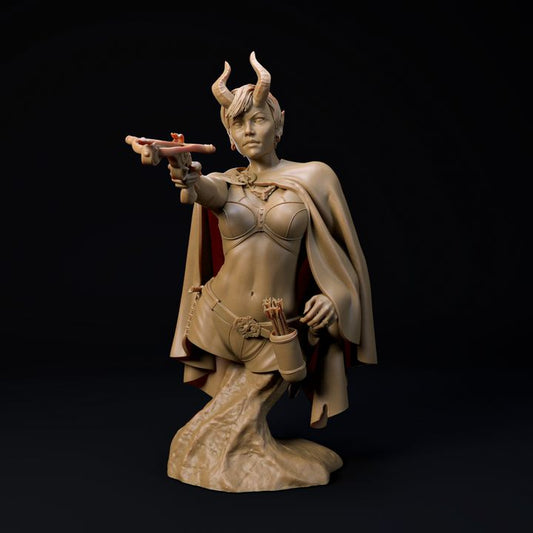 Tiefling assasin character bust