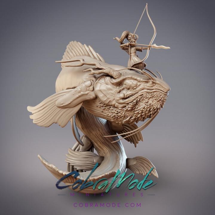 Tengu Archer and Eel Dragon - Tsukibo, Daitengu Archer and Bakunawa Sacred Beast Serpent