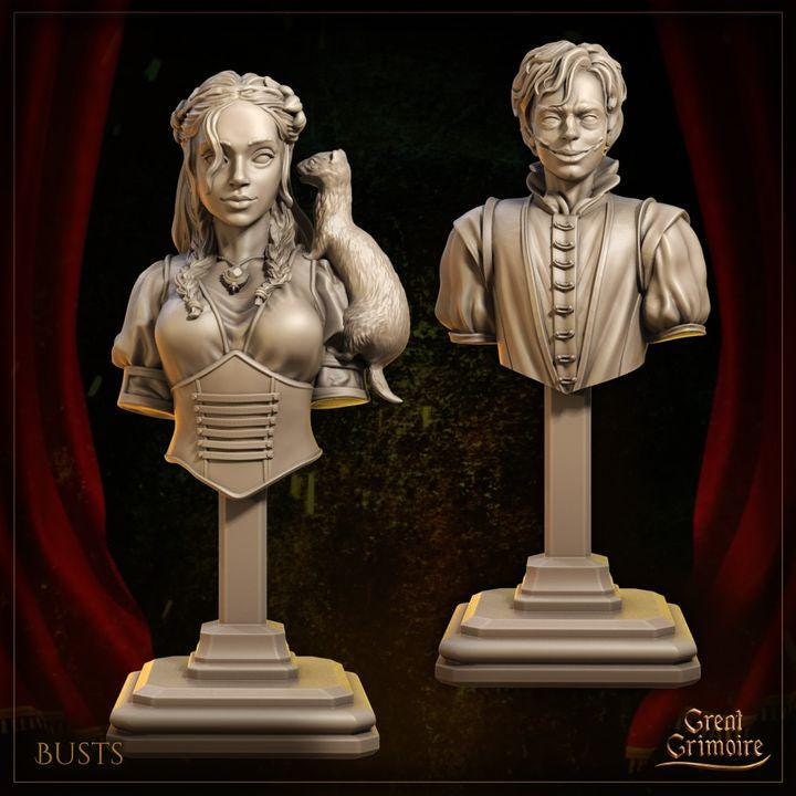 Bust of Scarrow and Elowen