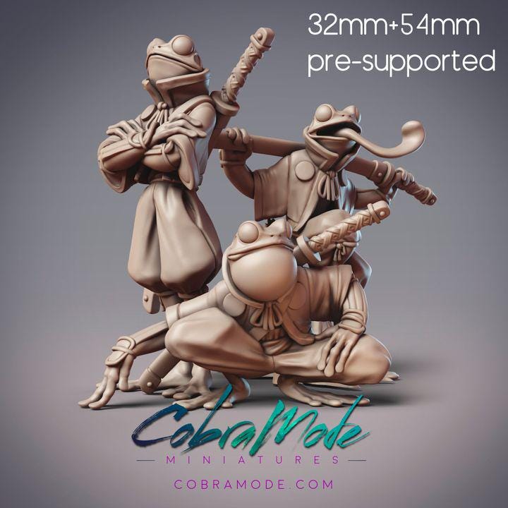 Frog Ninja Trio - Kagero, Yamino, & Hiken, Amagaeru Ninjas