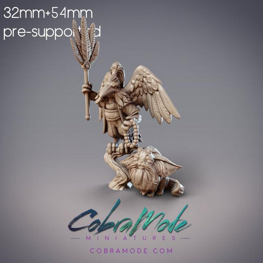 Karasu Tengu and Pet - Myogibo, Kotengu Philosopher and Mametama, Bearded Shishi