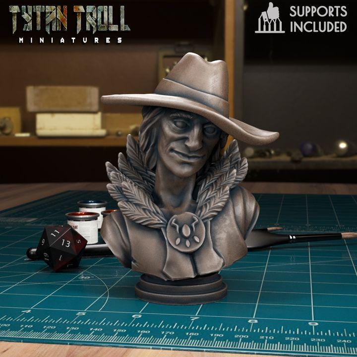 Wereraven Human Bust