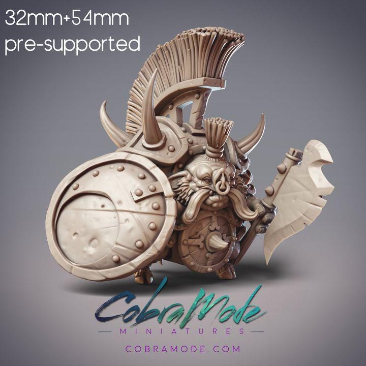 Boar folk Heavy Warrior Hero - Zarnok, Goksagu Weaponsmith