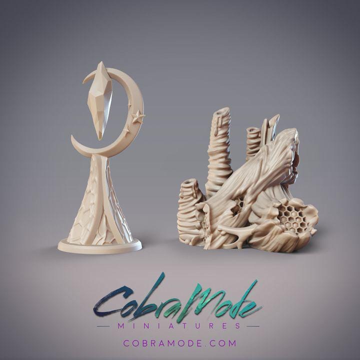 Hive and Log, and Moon Crystal Scatter Terrains