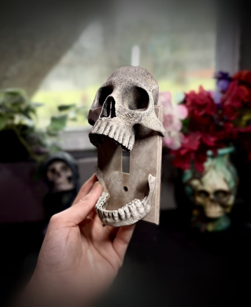 Skull light switch cover