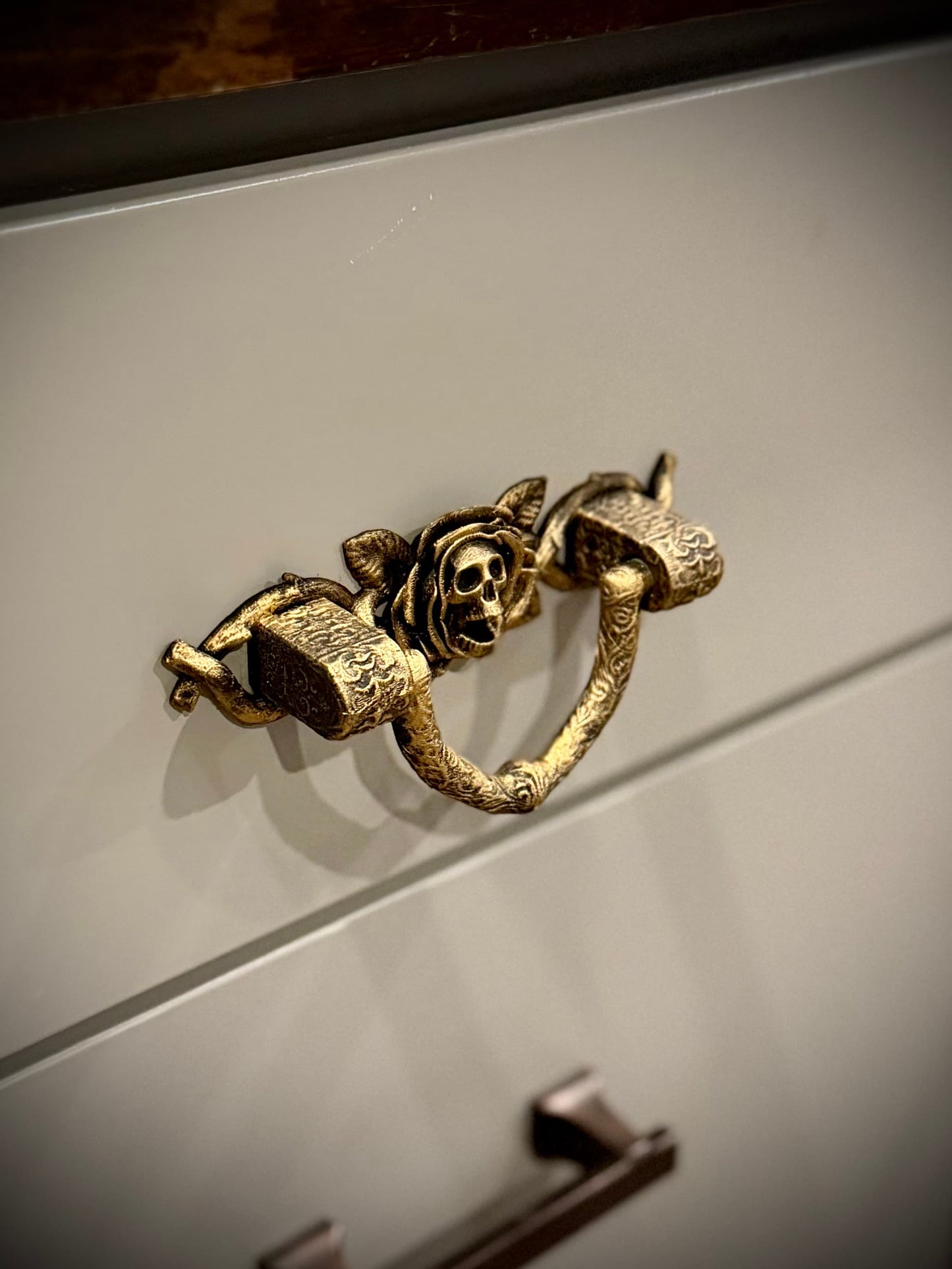 gothic rose drawer handle