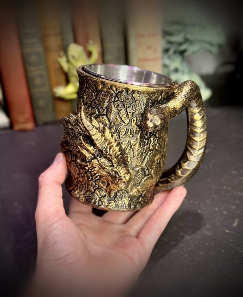 Dragon and serpent cup