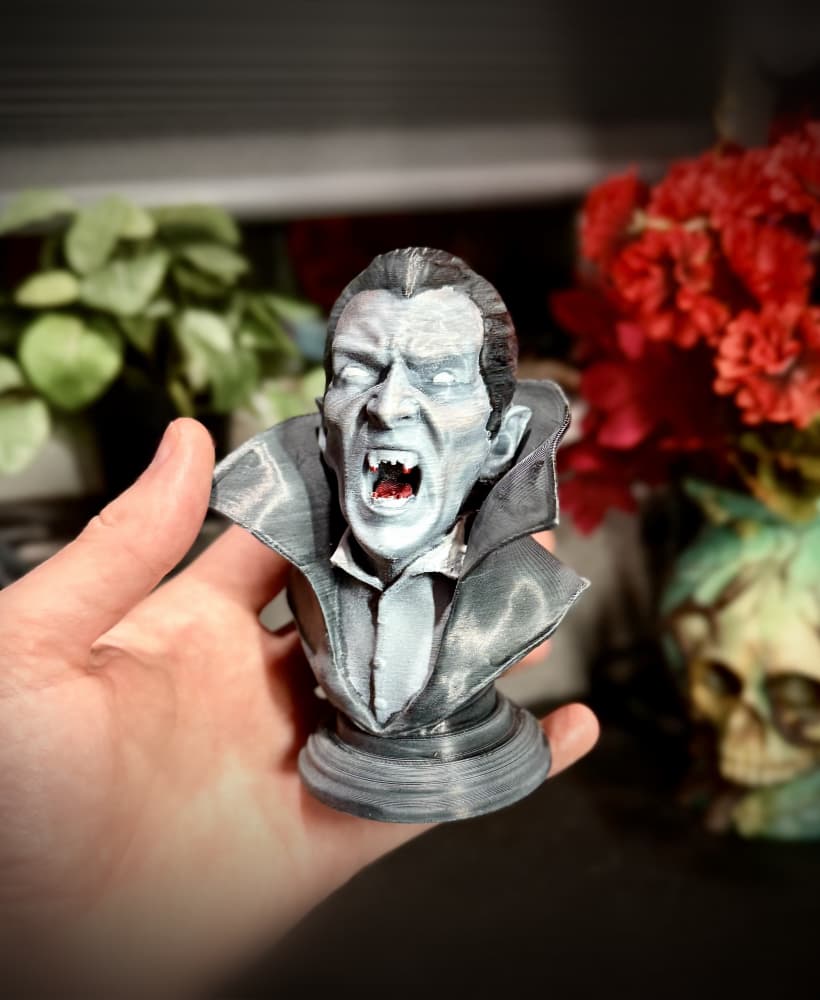 Dracula statue and bookends