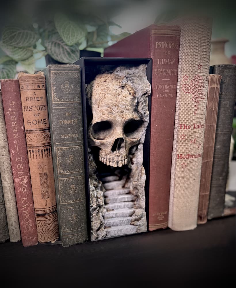 Skull cave booknook
