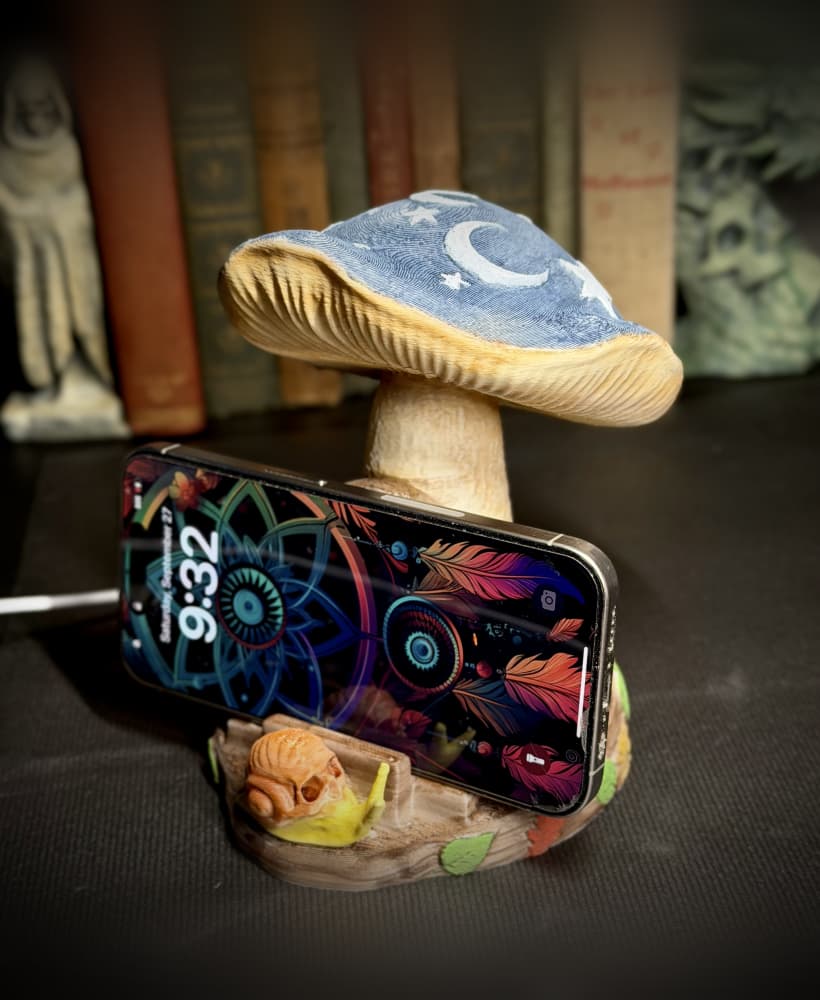 Whimsigoth mushroom phone stand